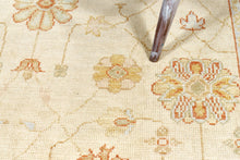 5x9 Ivory & White Modern Oushak Area Rug