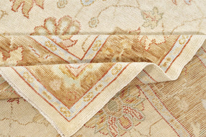 5x9 Ivory & White Modern Oushak Area Rug
