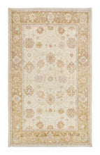 5x9 Ivory & White Modern Oushak Area Rug
