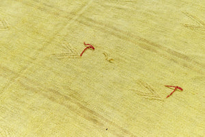 5x9 Yellow Vintage Turkish Area Rug