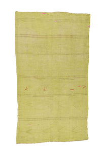 5x9 Yellow Vintage Turkish Area Rug