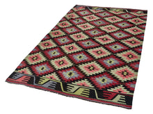 6x10 Colorful Old & Vintage Turkish Area Rug