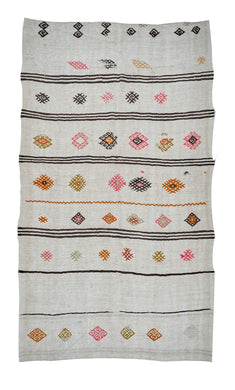 6x10 Colorful Vintage Turkish Area Rug