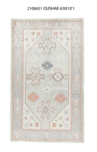 6x10 Modern Oushak Area Rug
