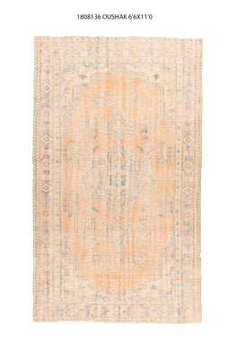 6x11 Colorful Old & Vintage Oushak Area Rug