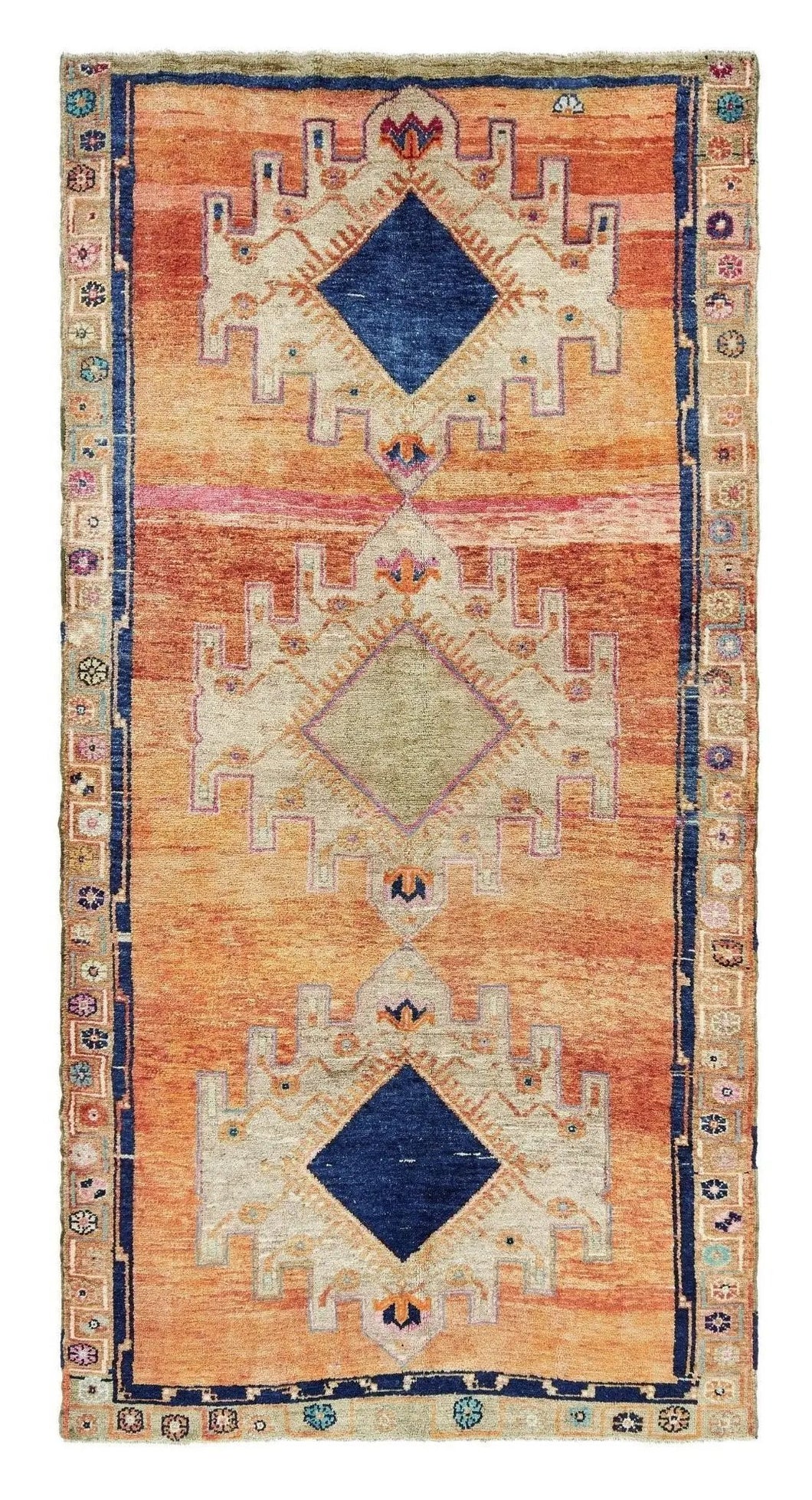 6x11 Colorful Old & Vintage Turkish Area Rug