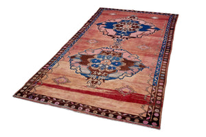6x11 Salmon Vintage Turkish Area Rug