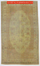 6x11 Yellow Old & Vintage Turkish Area Rug