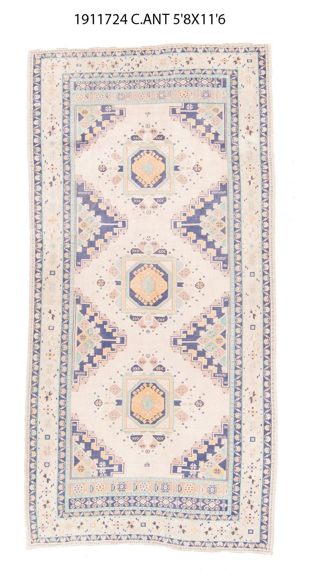 6x12 Old& Vintage Turkish Area Rug