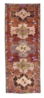 6x15 Colorful Vintage Turkish Runner Rug