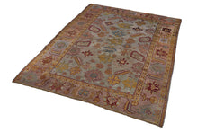 6x8 Colorful Vintage Oushak Area Rug