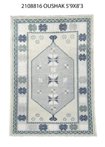 6x8 Modern Oushak Area Rug