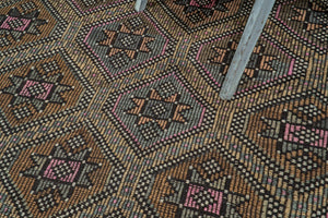 6x9 Colorful Vintage Turkish Area Rug
