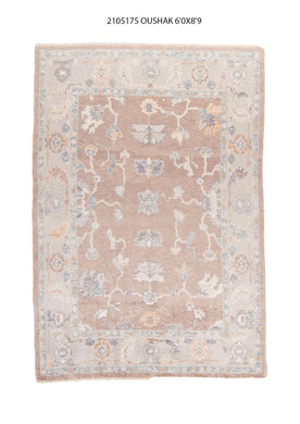 6x9 Modern Oushak Area Rug