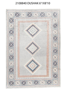 6x9 Modern Oushak Area Rug