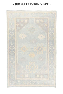 6x9 Modern Oushak Area Rug