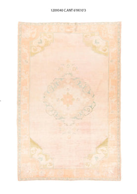 7x10 Colorful Vintage Turkish Area Rug