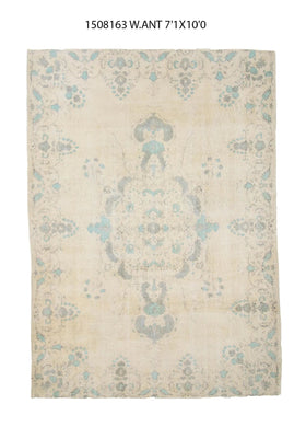 7x10 Colorful Vintage Turkish Area Rug