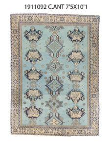 7x10 Old& Vintage Turkish Area Rug