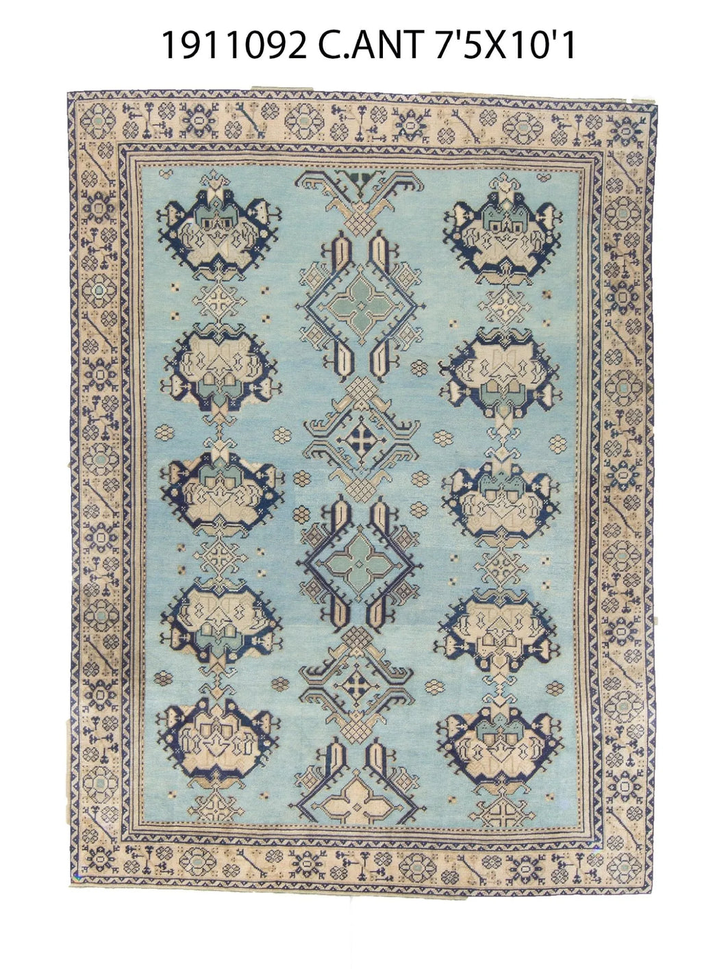 7x10 Old& Vintage Turkish Area Rug