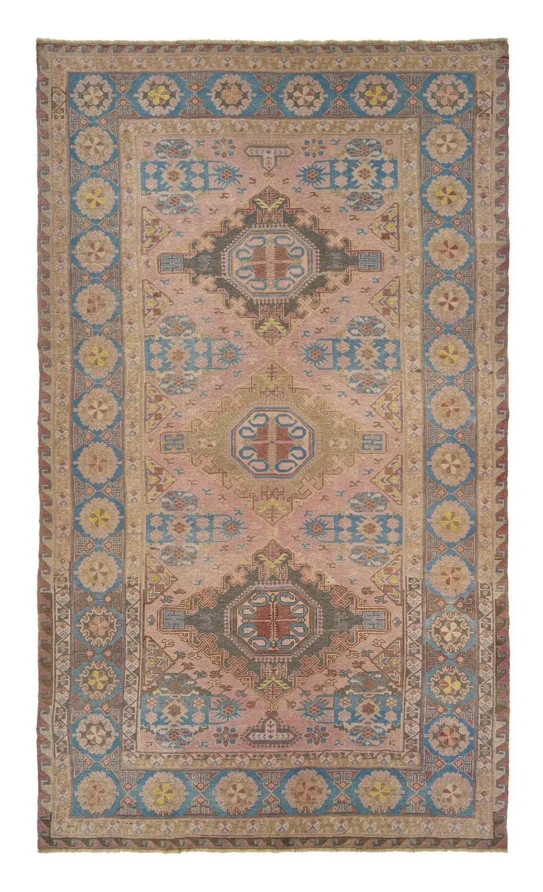 7x11 Colorful Old & Vintage Turkish Area Rug