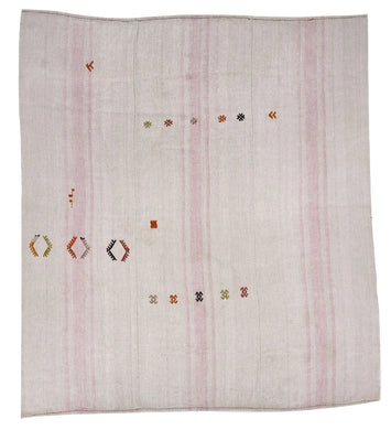 7x7 Colorful Vintage Turkish Area Rug
