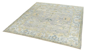 7x8 Colorful Modern Oushak Area Rug
