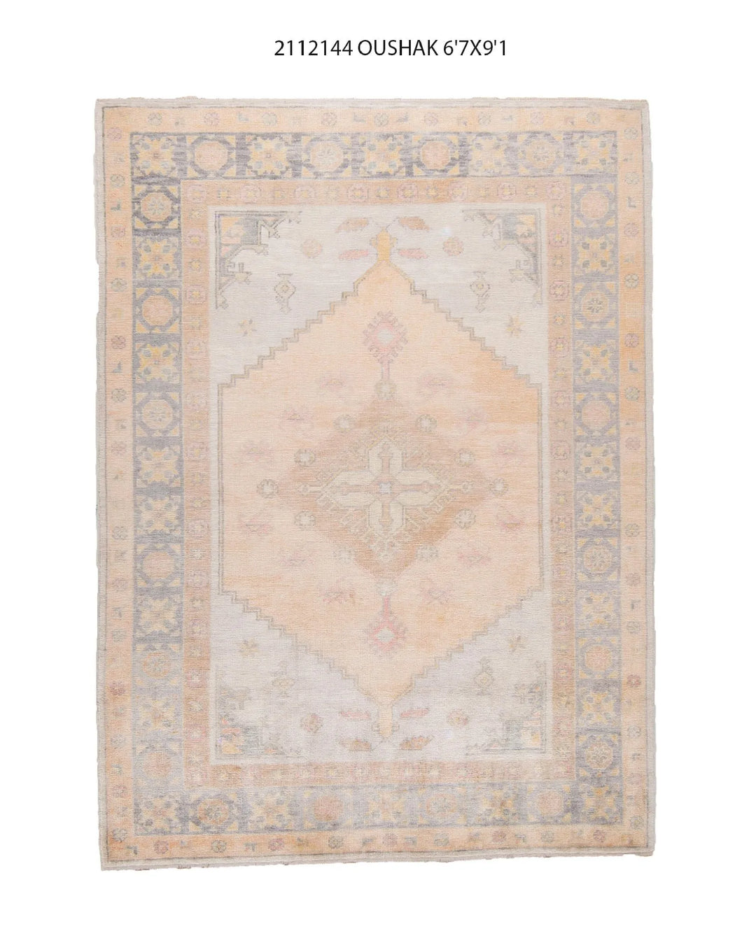 7x9 Modern Oushak Area Rug