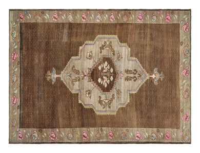 8x10 Colorful Old & Vintage Turkish Area Rug