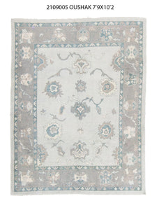 8x10 Modern Oushak Area Rug