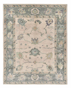 8x10 Soft Natural Modern Oushak Area Rug