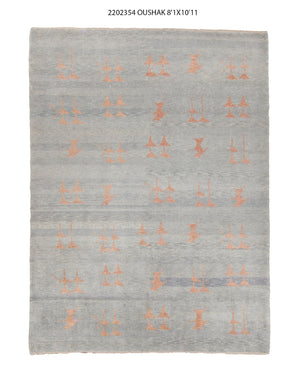 8x11 Modern Oushak Area Rug