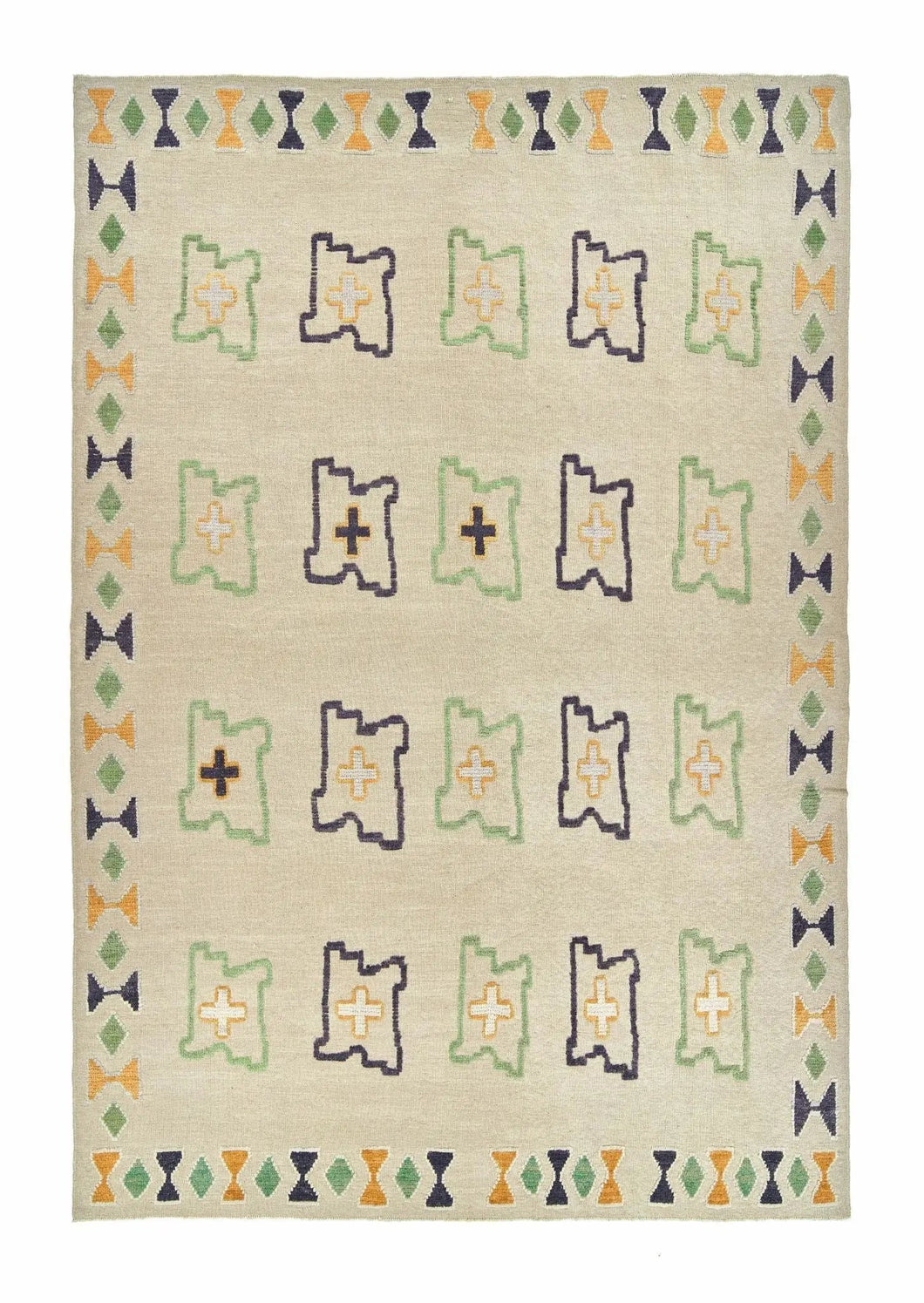 8x12 Colorful Modern Turkish Area Rug