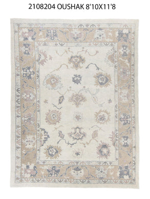 9x12 Modern Oushak Area Rug