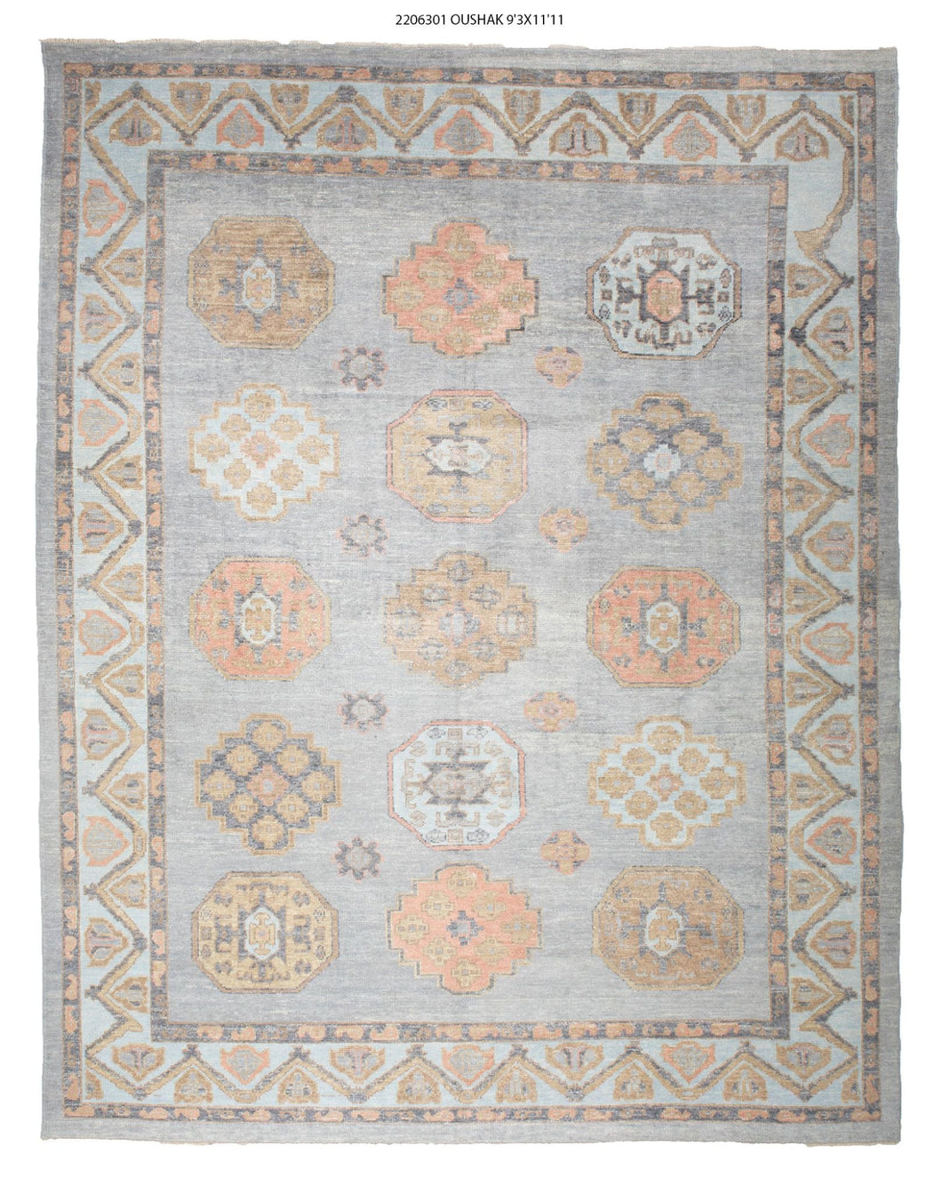 9x12 Modern Oushak Area Rug