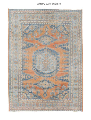 9x12 Old & Vintage Turkish Area Runner Rug