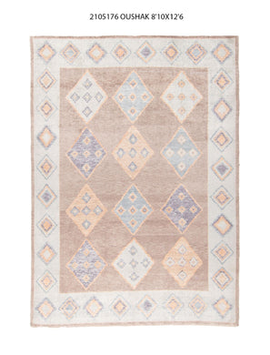 9x13 Modern Oushak Area Rug