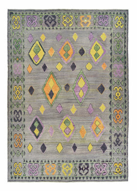 9x14 Colorful Modern Turkish Area Rug