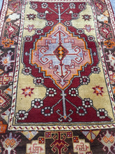 4x5 Red Vintage Turkish Area Rug